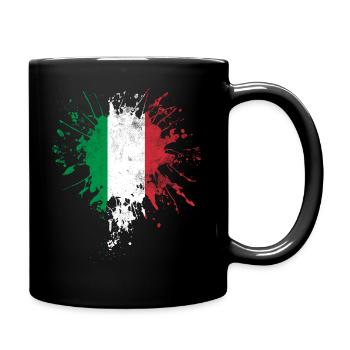 Italien Flagge - Tasse einfarbig - Schwarz - Rechts