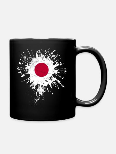 Japan Flag - Full Colour Mug - black