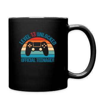Level 13 Unlocked - Tasse einfarbig - Schwarz - Rechts