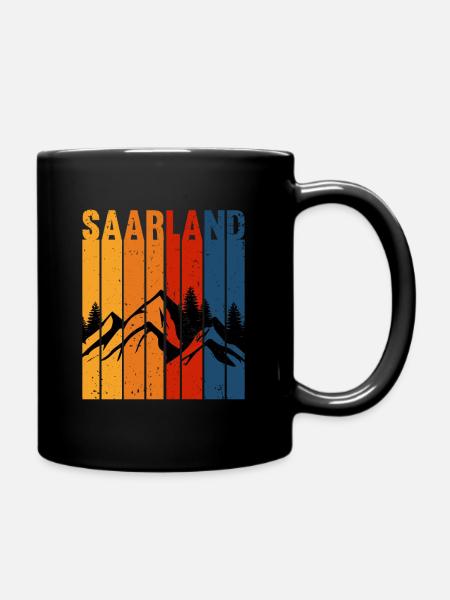 Saarland Saarländer Bergbau Kohle Berge Heimat Des - Tasse einfarbig - Schwarz