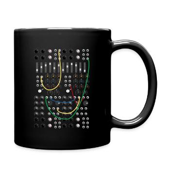 Modular Synthesizer - Full Colour Mug - black - Right