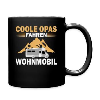 Cool grand-père voiture caravane voiture voiture cadeau - Mug uni - noir - Droite