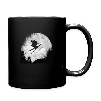 Idée cadeau ski skieur ski sports d'hiver - Mug uni - noir - Droite