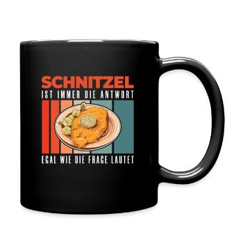 Wiener Schnitzel Kalbfleisch Österreich - Antwort - Tasse einfarbig - Schwarz - Rechts