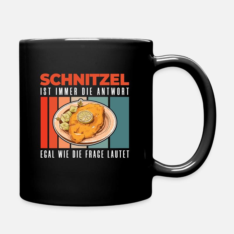 Wiener Schnitzel Kalbfleisch Österreich - Antwort - Tasse einfarbig - Schwarz
