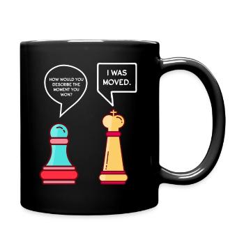 Pièces d'échecs drôles - Mug uni - noir - Droite