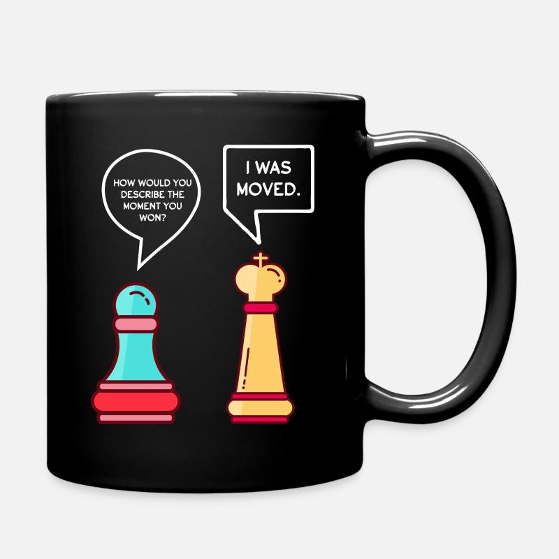 Lustige Schachfiguren - Tasse einfarbig - Schwarz