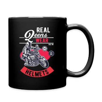 Motorrad Frauen Damen Biker Design Geschenk - Tasse einfarbig - Schwarz - Rechts