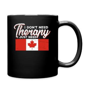 Lustiger Spruch für Kanada Fans - Tasse einfarbig - Schwarz - Rechts