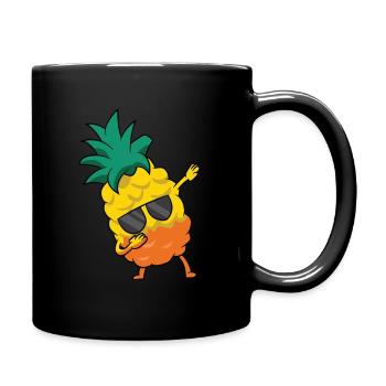 Pineapple Fruit Dabbing Pineapple - Full Colour Mug - black - Right