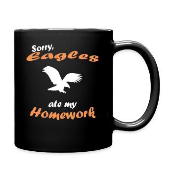 Sorry My Eagle Ate My Homework Shirt - Full Colour Mug - black - Right