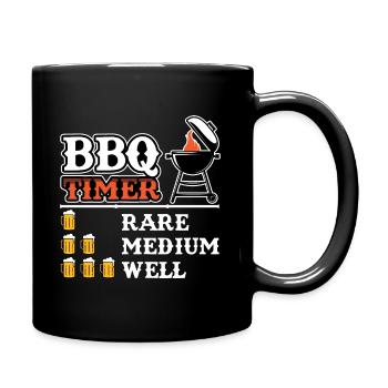 Grillen Grillen Timer Grillen Geschenk - Tasse einfarbig - Schwarz - Rechts