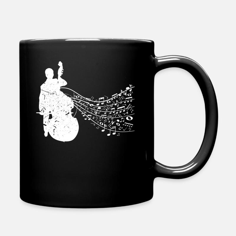 Coole Grafik Jazz Lovers Kontrabassist - Tasse einfarbig - Schwarz