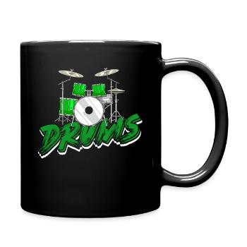 Tambours batteur baguettes tambour - Mug uni - noir - Droite