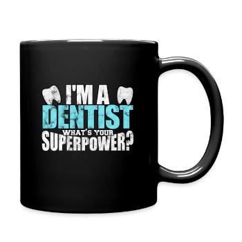 Zahnarzt Zähne Dentist Zahnpasta Praxis Doktor - Tasse einfarbig - Schwarz - Rechts