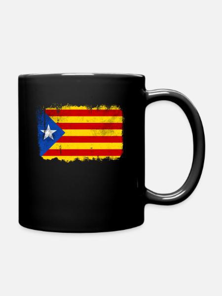 Katalonien Flagge - Tasse einfarbig - Schwarz