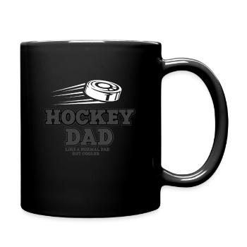 Hockey Papa - Tasse einfarbig - Schwarz - Rechts