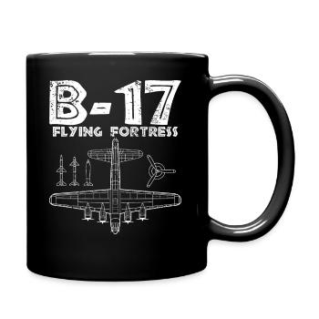 B17 Flying Fortress cadeau, Air Force, Aviation - Mug uni - noir - Droite