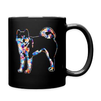 Akita geometrische Hemden - Tasse einfarbig - Schwarz - Rechts