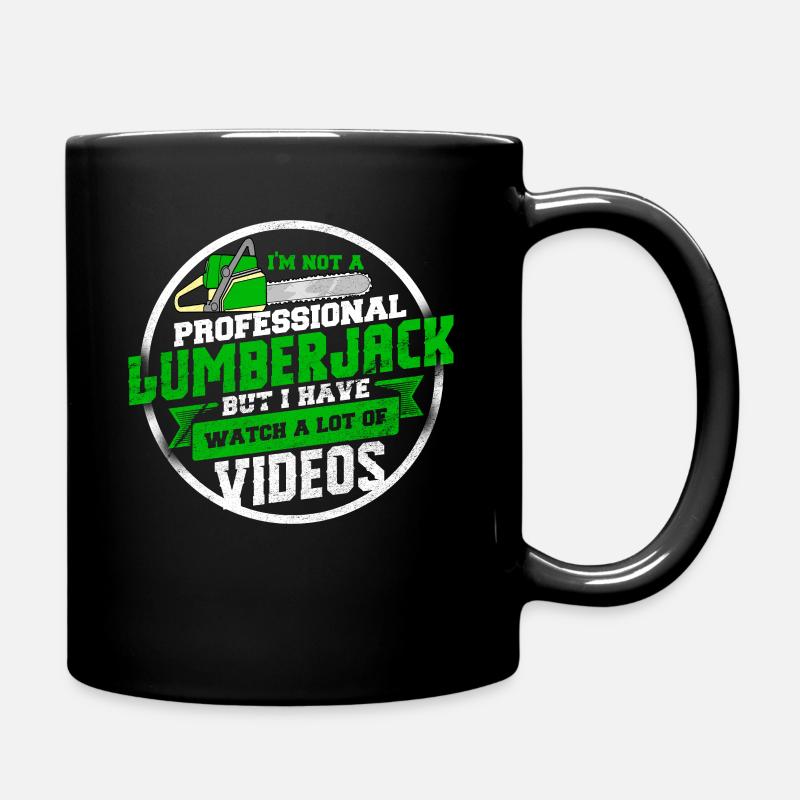 Holzfäller - Tasse einfarbig - Schwarz