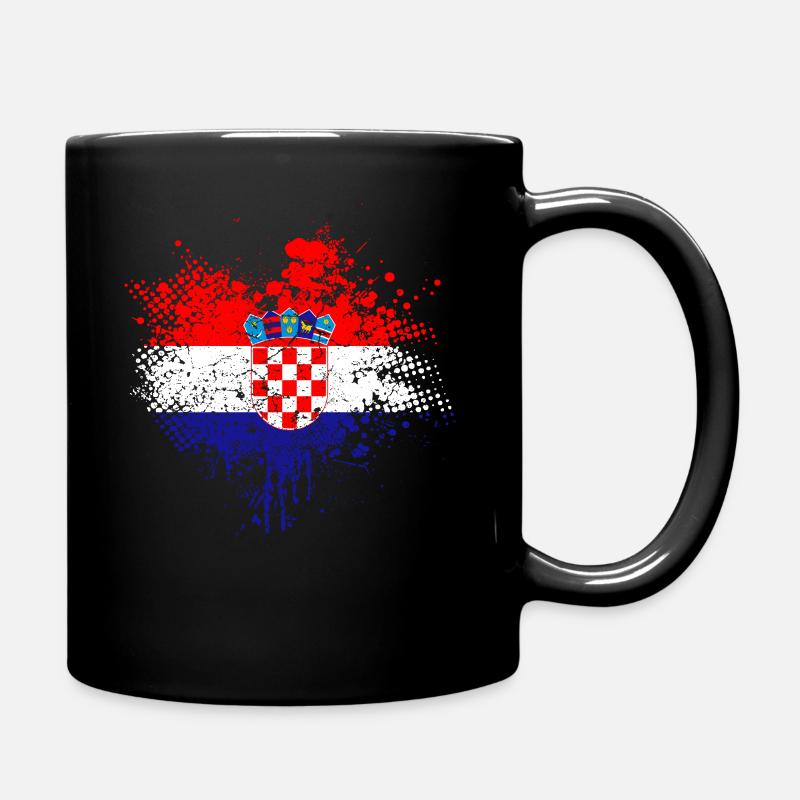 Kroatien Flagge - Tasse einfarbig - Schwarz