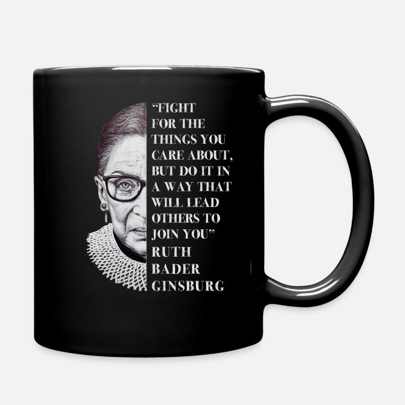 Luttez pour ce qui vous tient à cœur dans le célèbre RBG - Mug uni - noir