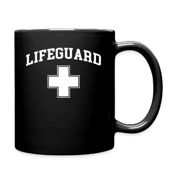 Chemise de couleur rouge Lifeguard White Cross Halloween Nu - Mug uni - noir - Droite