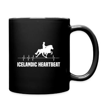 Islandpferd - Tasse einfarbig - Schwarz - Rechts