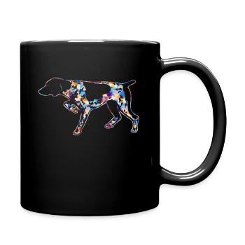 Pointeur allemand à poil court - Mug uni - noir - Droite