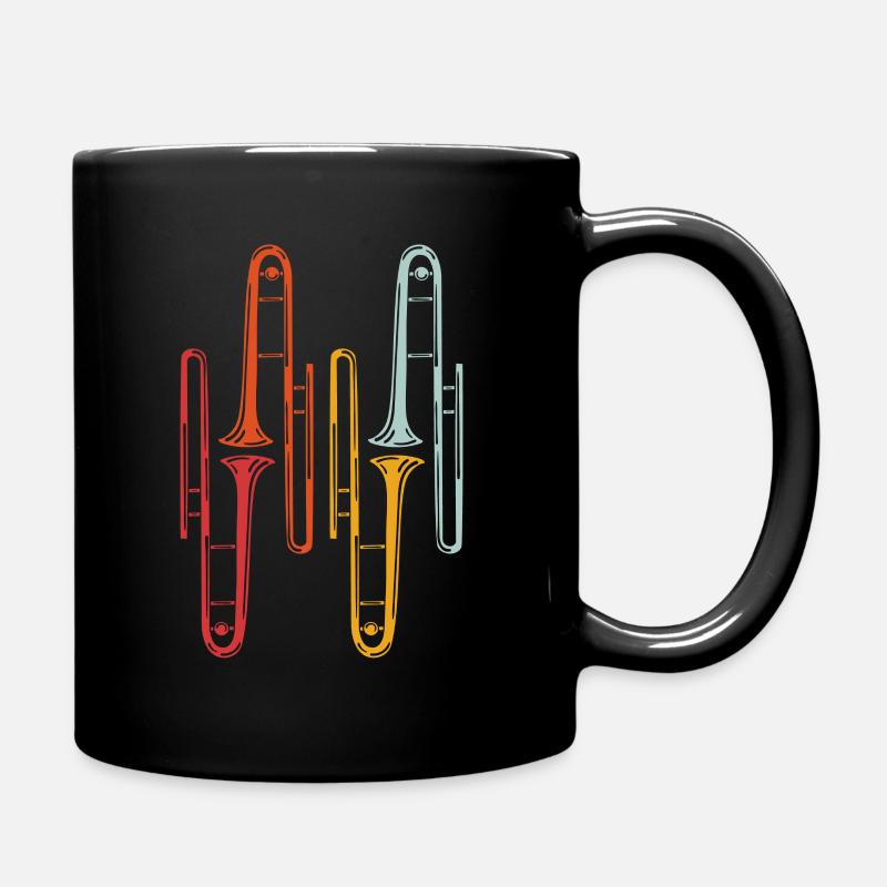 Posaune Instrument - Tasse einfarbig - Schwarz