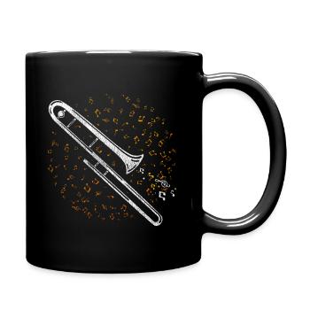Trombone trombone player - Full Colour Mug - black - Right