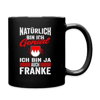 Fränkisch Franken Wappen Franke Mittelfranken Lust - Tasse einfarbig - Schwarz - Rechts