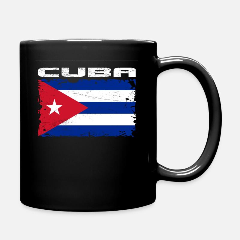 Cuba Flag - Full Colour Mug - black