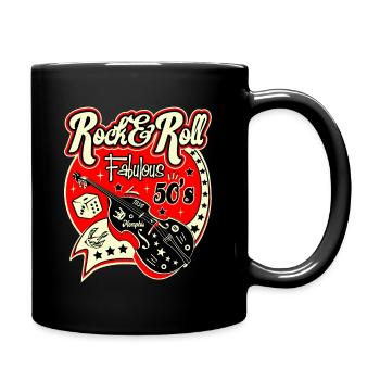 Rockabilly Musik Retro 50er Jahre Sock Hop Dance Rocker - Tasse einfarbig - Schwarz - Rechts