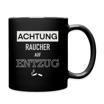 Raucher - Entzug - Tasse einfarbig - Schwarz - Rechts