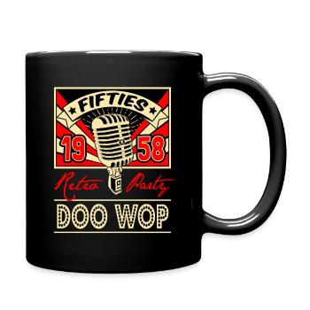 Doo Wop 1950s Sock Hop Dance Vintage Rockabilly - Tasse einfarbig - Schwarz - Rechts