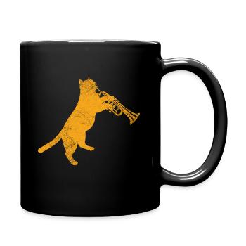 Trompette - Mug uni - noir - Droite