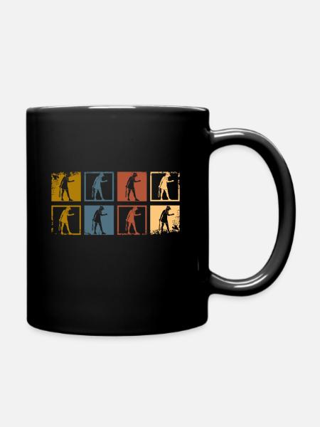 Frauen Tennis Retro - Tasse einfarbig - Schwarz