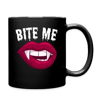 Bite Me Vampire Halloween Costume Gift - Full Colour Mug - black - Right