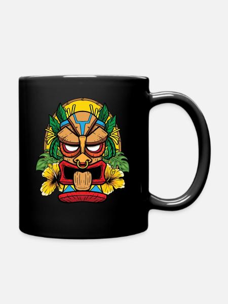 Hawaiian Tiki - Hawaï - Mug uni - noir