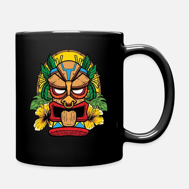 Hawaiian Tiki - Hawaii - Tasse einfarbig - Schwarz