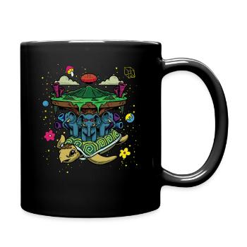 Champignon tortue ballon à air chaud éléphant - Mug uni - noir - Droite