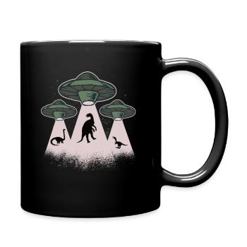 Cadeau de l'espace extraterrestre T-Rex Dino Ufo - Mug uni - noir - Droite