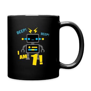 Robot 1 an anniversaire garçons cadeau - Mug uni - noir - Droite