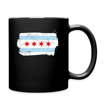 Drapeau de Chicago - Mug uni - noir - Droite