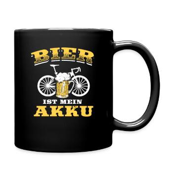 Bier Ist Mein Akku E-Bike Fahrrad E-Biker - Tasse einfarbig - Schwarz - Rechts
