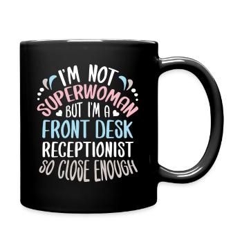 Receptionist Reception Job Pension Reception Hotel - Full Colour Mug - black - Right