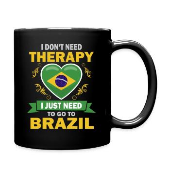 Je n’ai pas besoin d’une thérapie brésil proverbe - Mug uni - noir - Droite