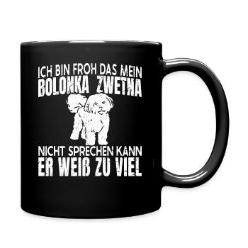 Mein Bolonka Zwetna Hund Weiß Zu Viel - Tasse einfarbig - Schwarz - Rechts