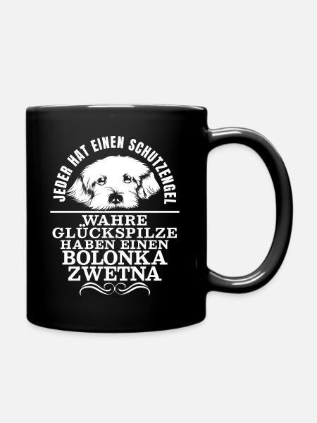 Wahre Glückspilze Haben Einen Bolonka Zwetna Hund - Tasse einfarbig - Schwarz